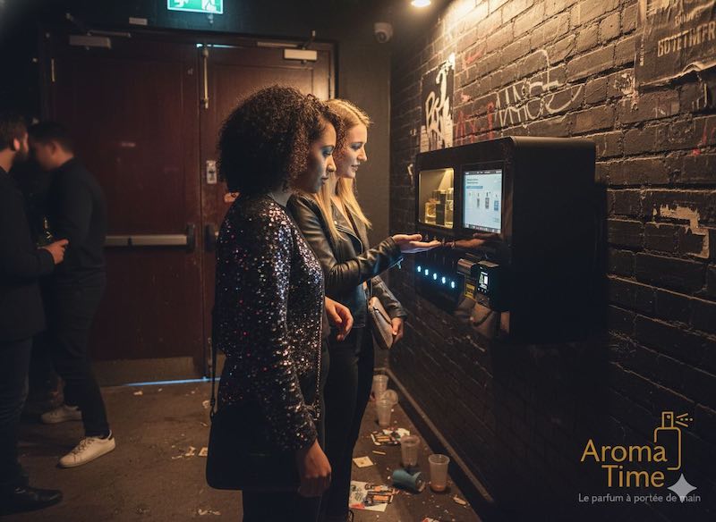 Distributeur automatique de parfum Aroma Time en discothèques et bar