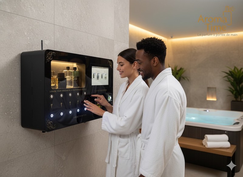 Distributeur automatique de parfum Aroma Time en spa