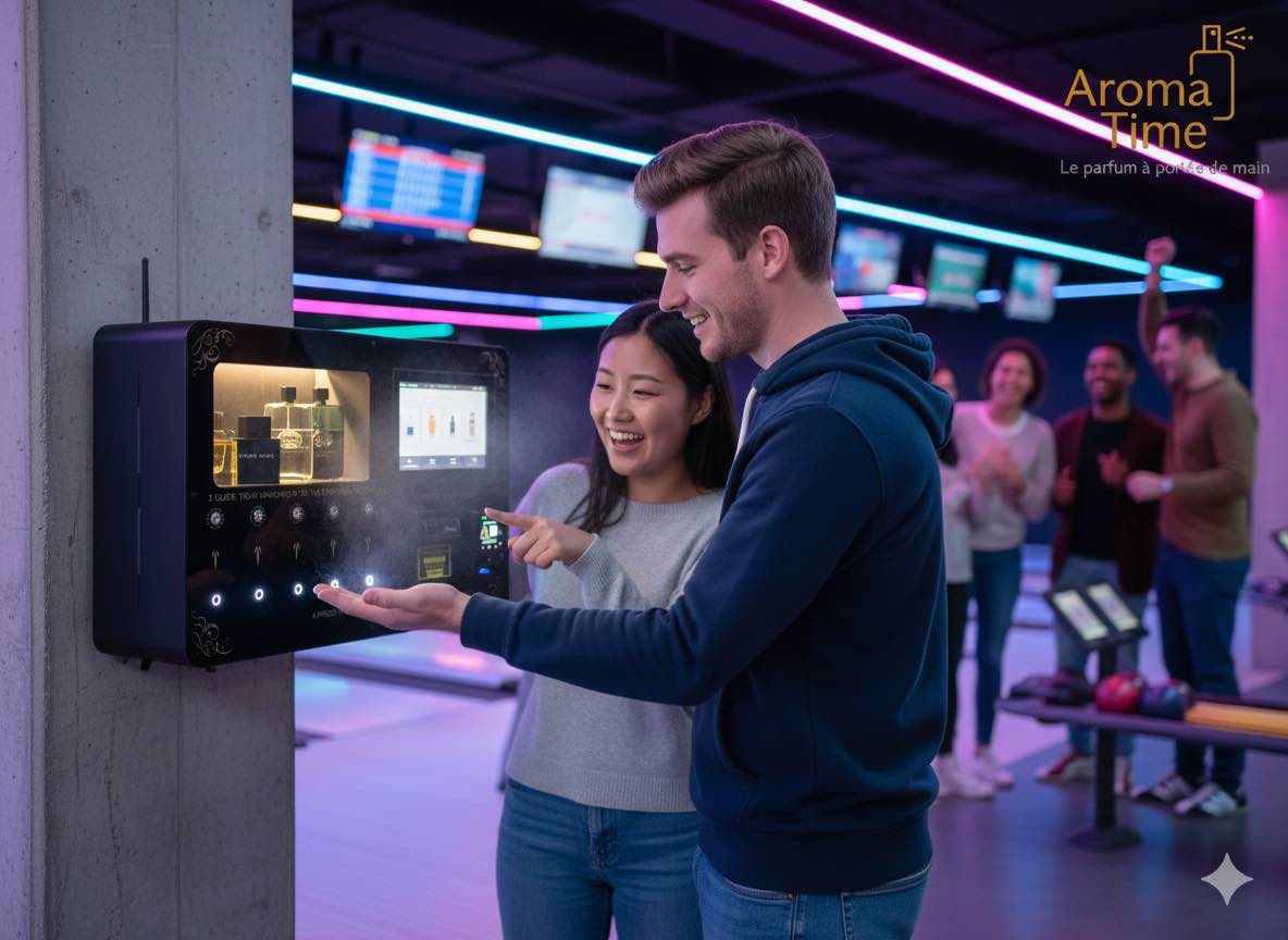 Illustration des profits générés par des distributeurs de sprays de parfum